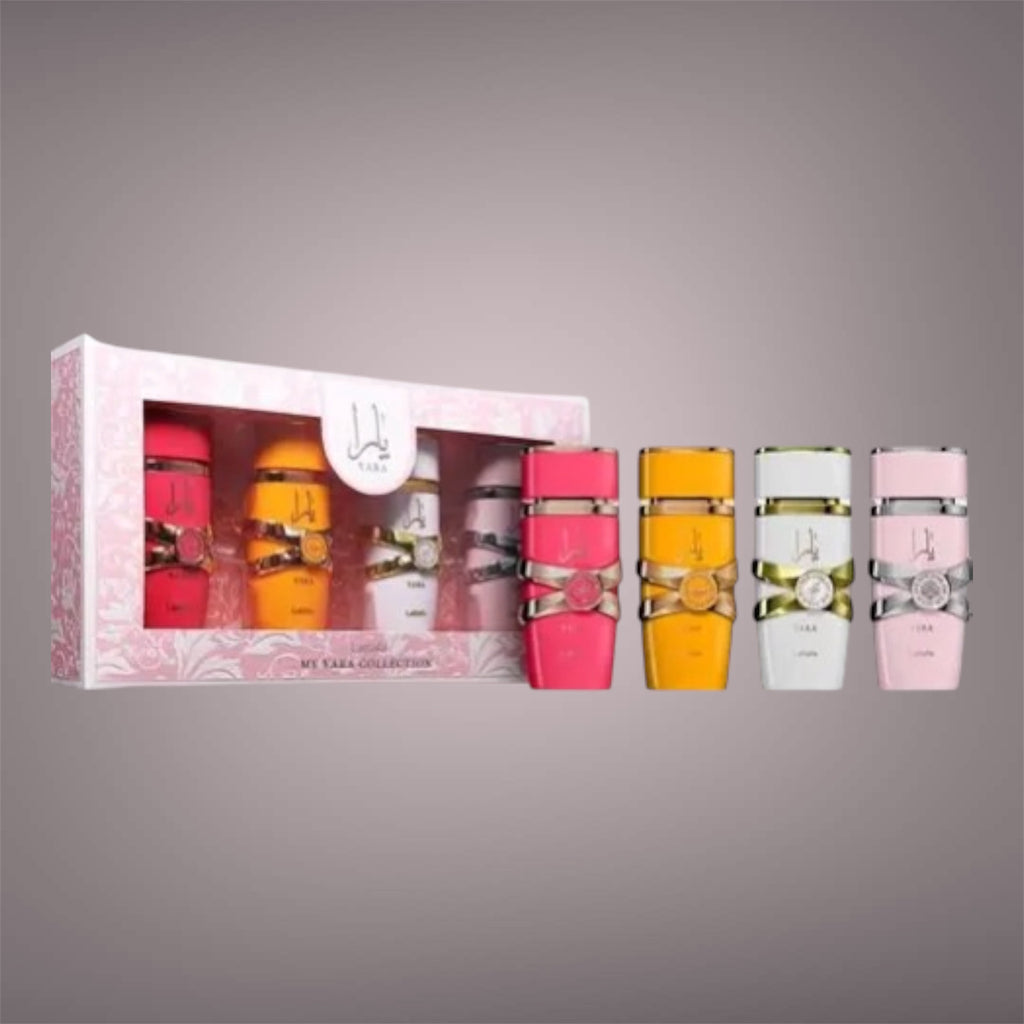 Conjunto de presente com 4 unidades da My Yara Collection, 25ml cada