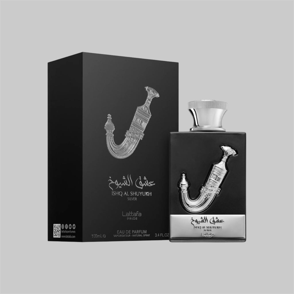 Lattafa Pride Ishq Al Shuyukh Silver.