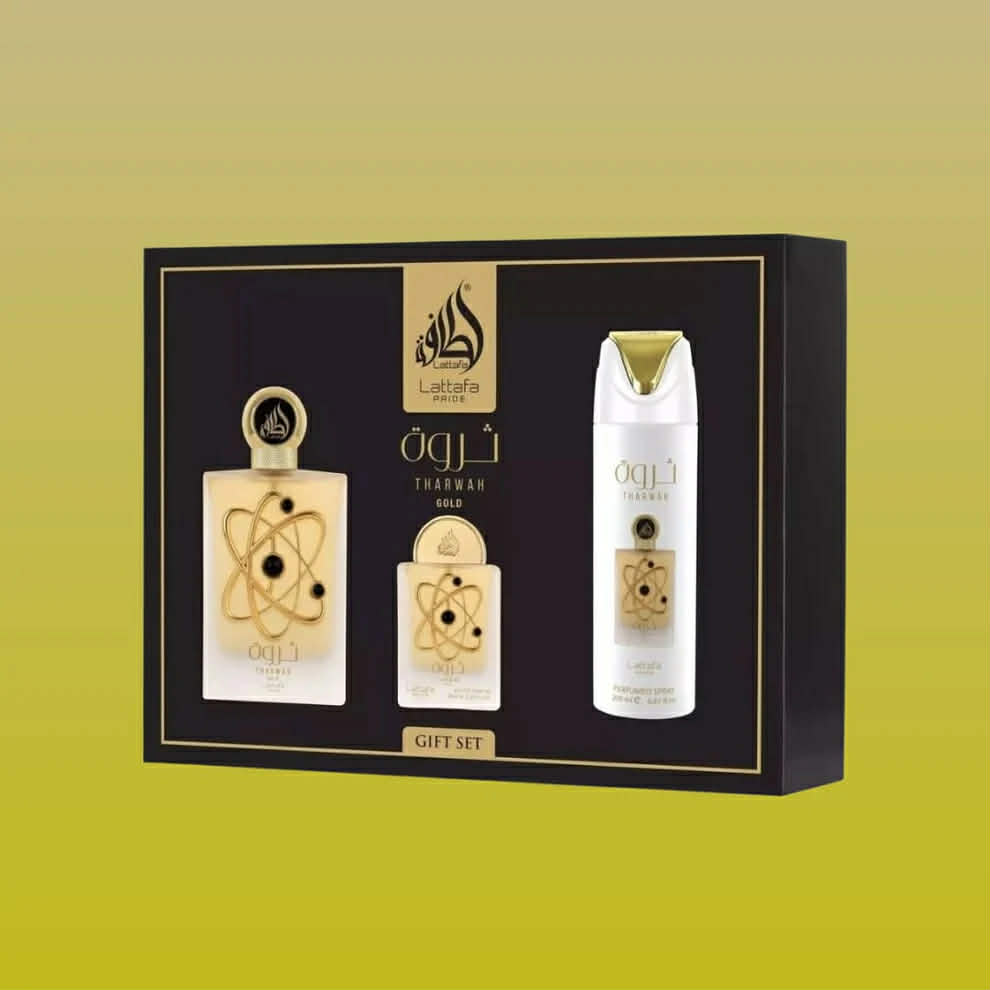 Lattafa Pride Geschenkset Tharwah Gold.